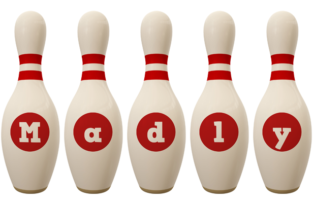 Madly bowling-pin logo