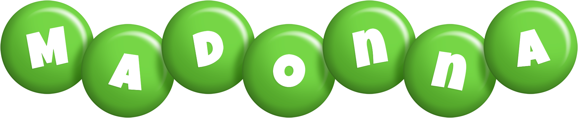 Madonna candy-green logo