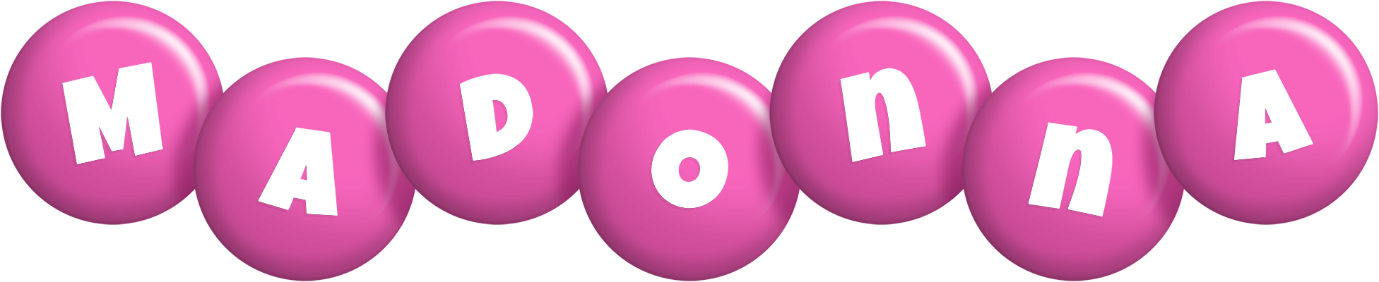 Madonna candy-pink logo