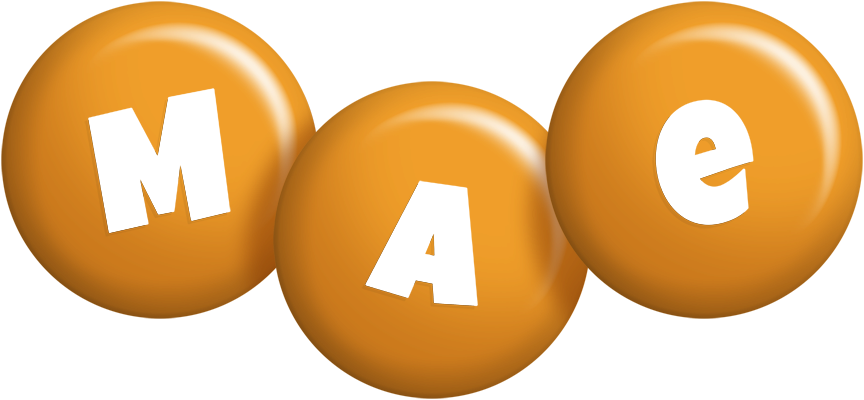Mae candy-orange logo