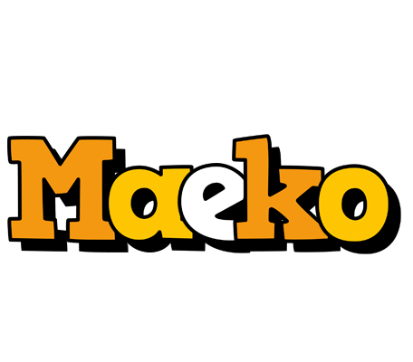Maeko cartoon logo