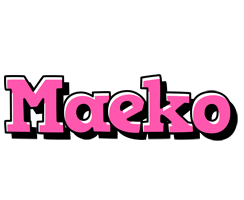 Maeko girlish logo