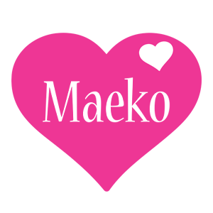 Maeko love-heart logo