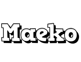 Maeko snowing logo