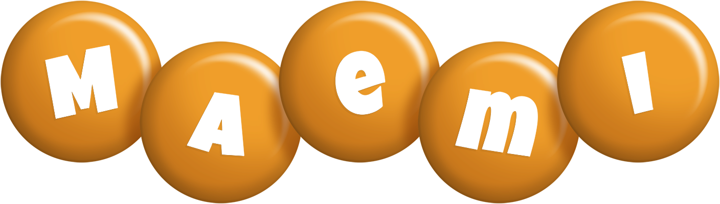 Maemi candy-orange logo