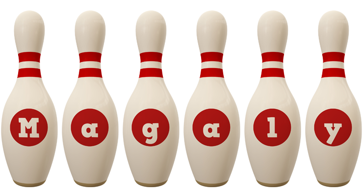 Magaly bowling-pin logo