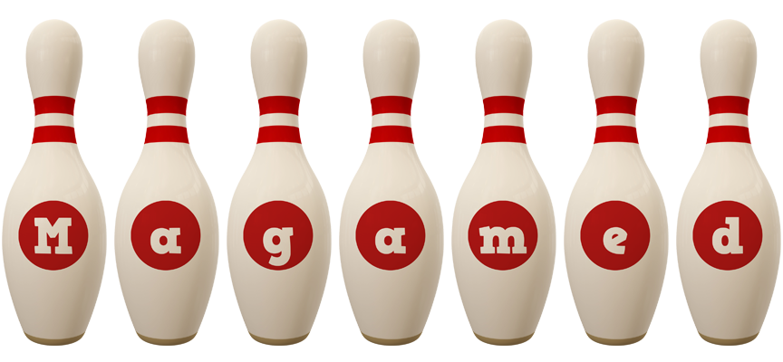 Magamed bowling-pin logo