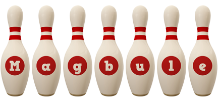 Magbule bowling-pin logo