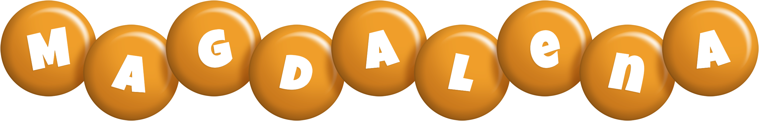 Magdalena candy-orange logo