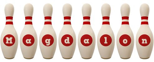 Magdalon bowling-pin logo