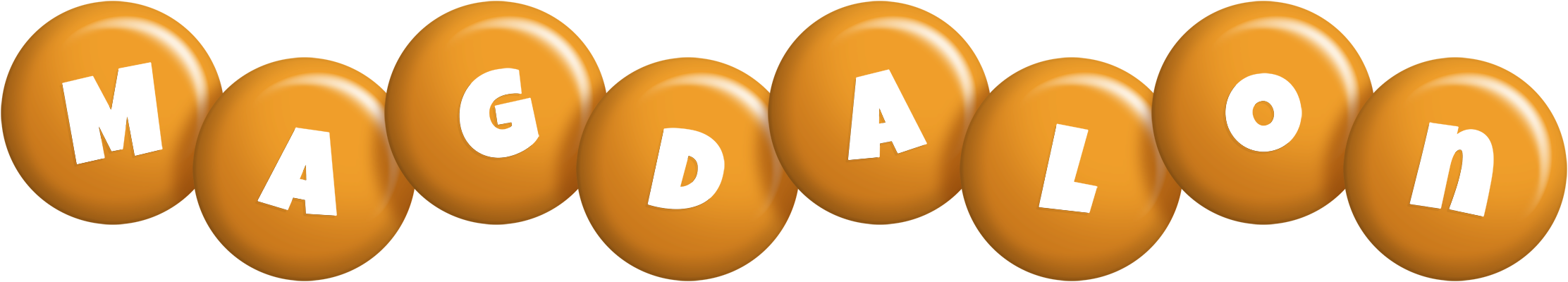 Magdalon candy-orange logo