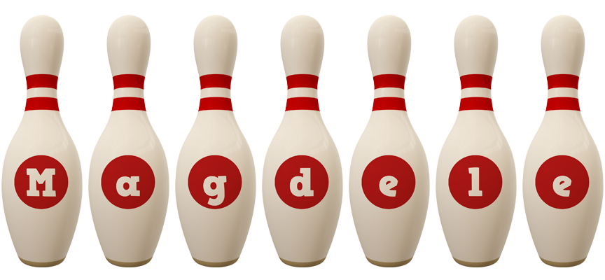 Magdele bowling-pin logo