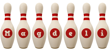 Magdeli bowling-pin logo