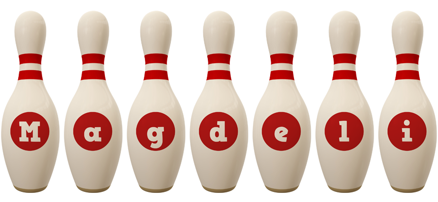 Magdeli bowling-pin logo