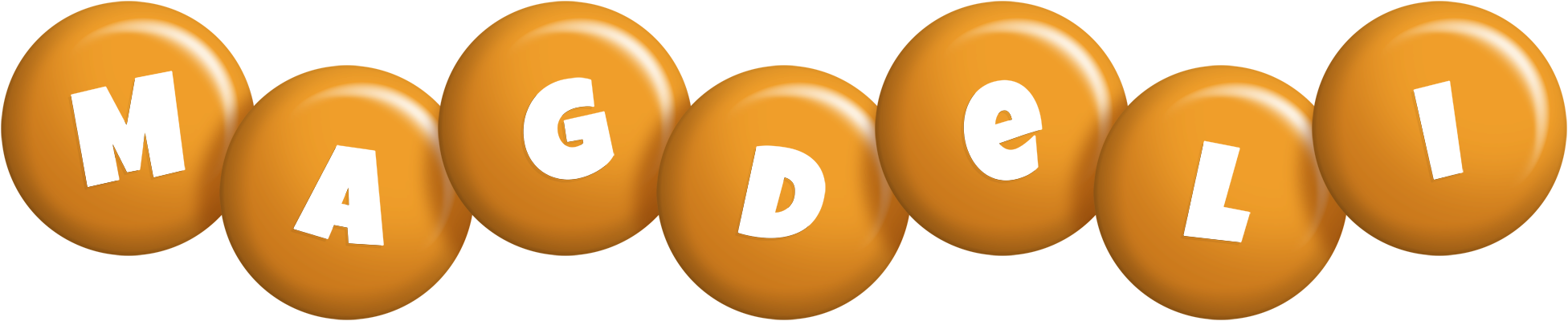 Magdeli candy-orange logo