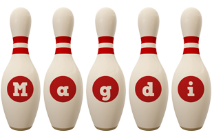 Magdi bowling-pin logo