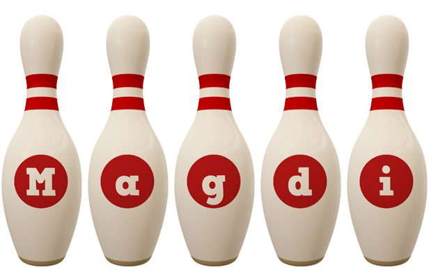 Magdi bowling-pin logo