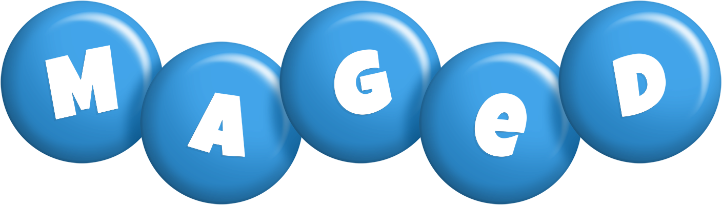 Maged candy-blue logo