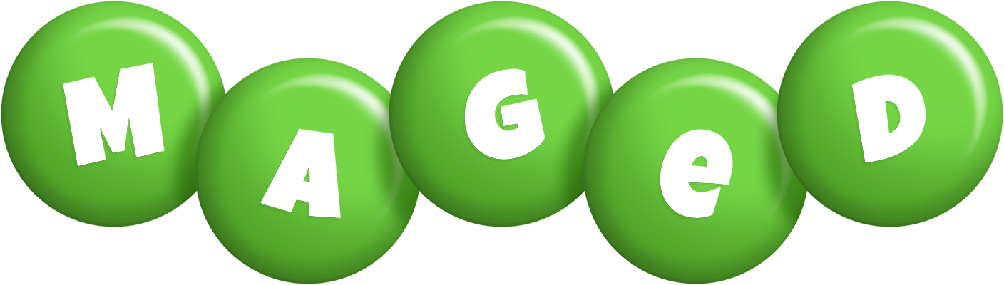 Maged candy-green logo