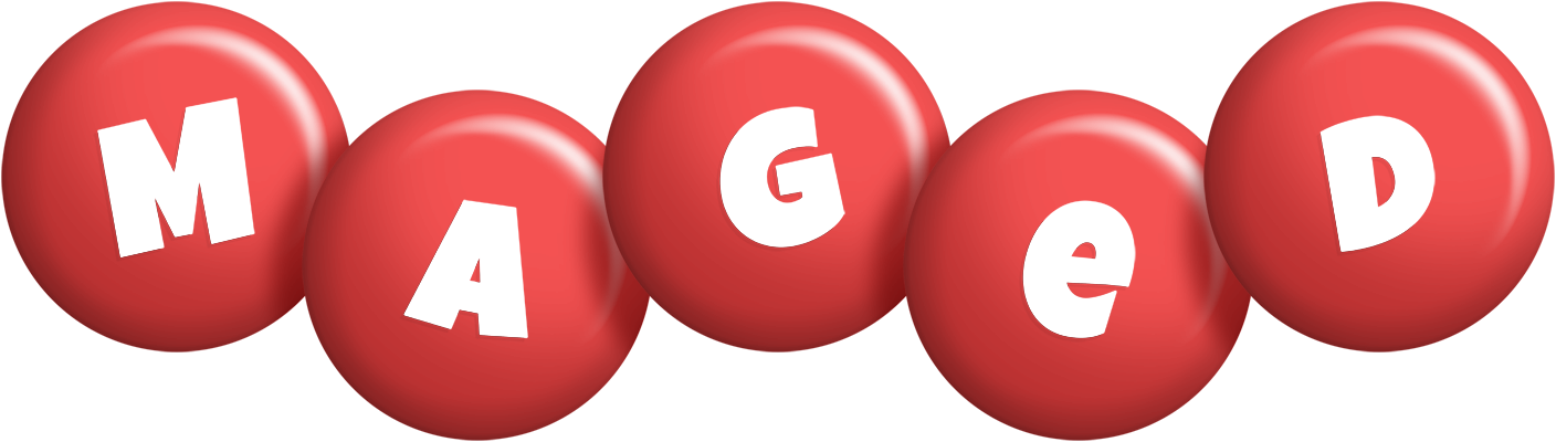 Maged candy-red logo
