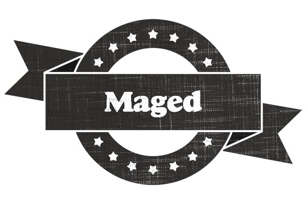 Maged grunge logo