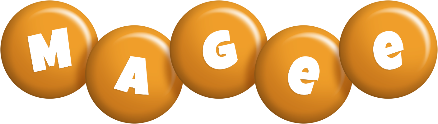 Magee candy-orange logo