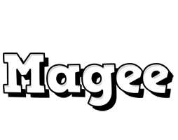 Magee snowing logo