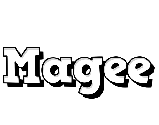 Magee snowing logo