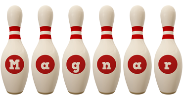 Magnar bowling-pin logo