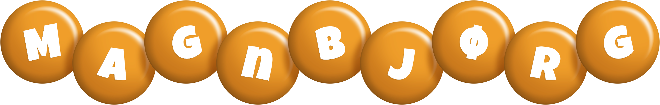 Magnbjørg candy-orange logo