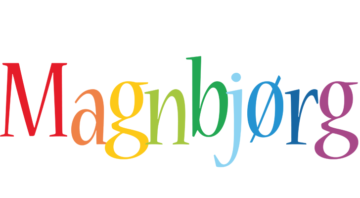 Magnbjørg birthday logo