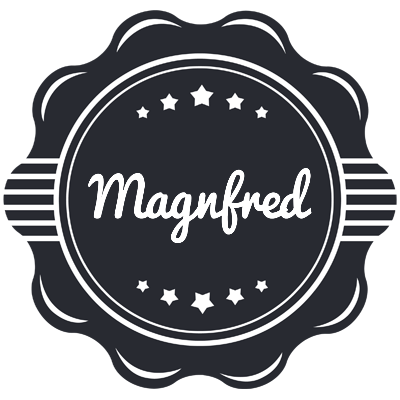 Magnfred badge logo
