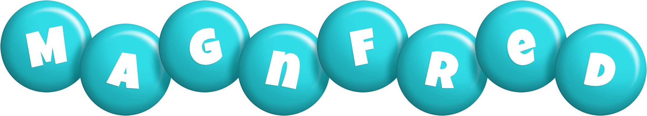Magnfred candy-azur logo