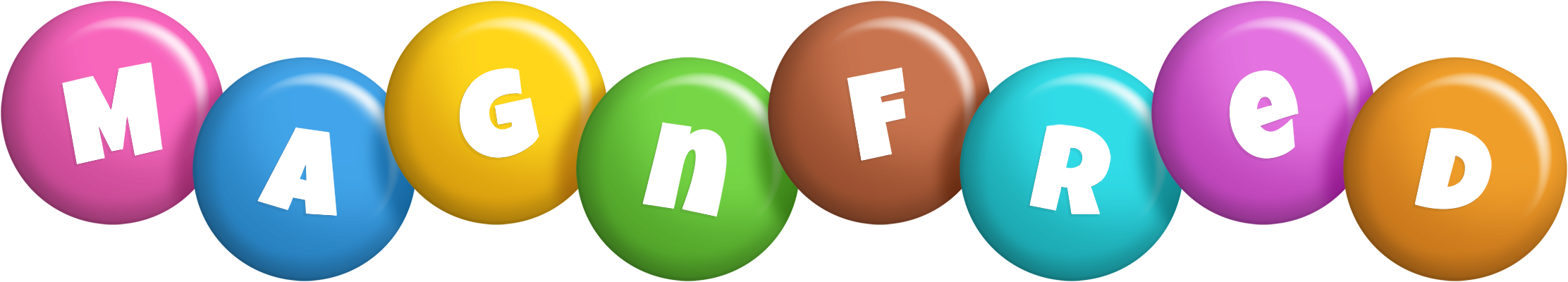 Magnfred candy logo