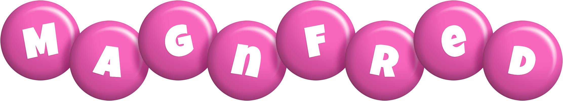 Magnfred candy-pink logo