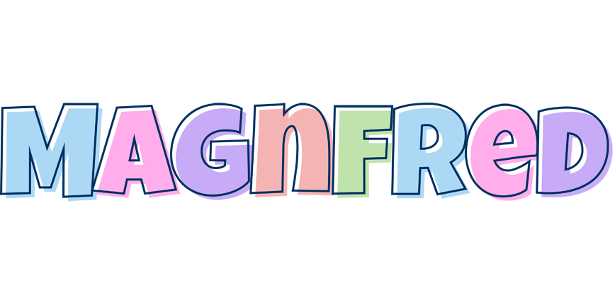 Magnfred pastel logo
