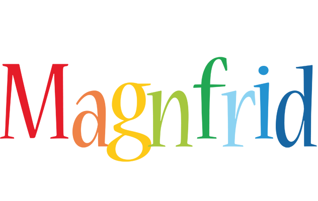Magnfrid birthday logo