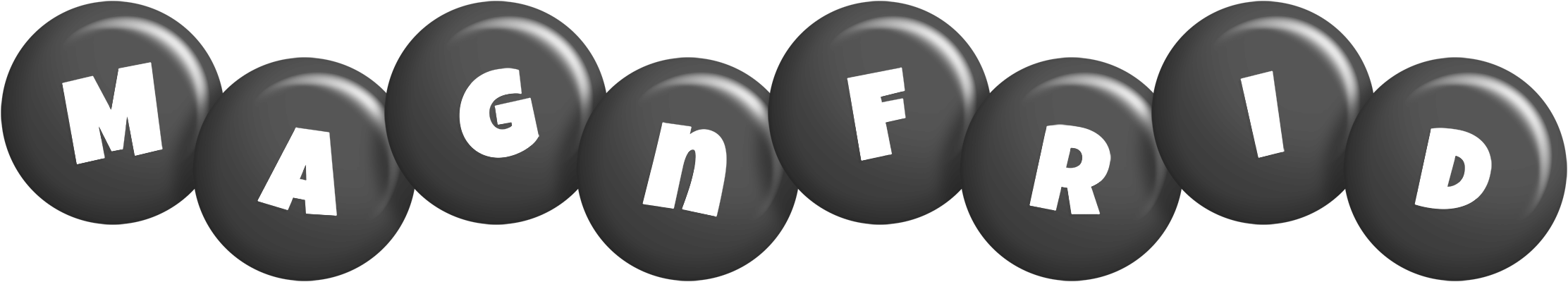 Magnfrid candy-black logo