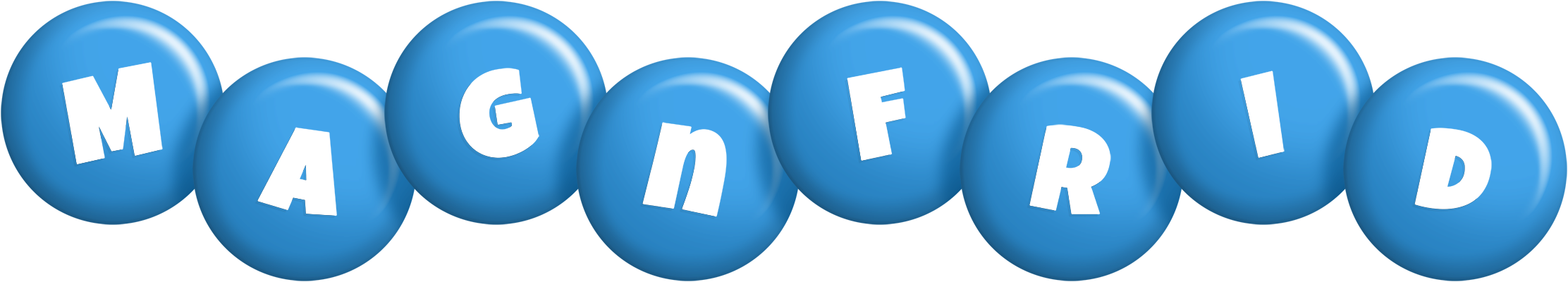 Magnfrid candy-blue logo