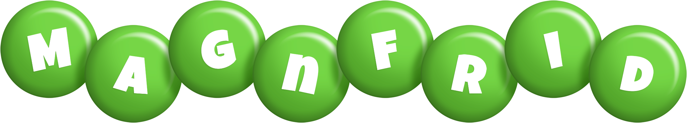 Magnfrid candy-green logo
