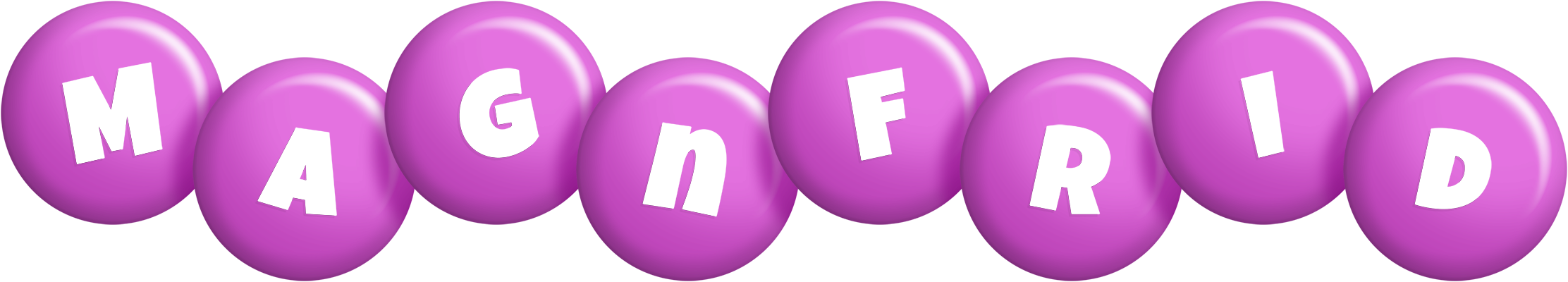 Magnfrid candy-purple logo