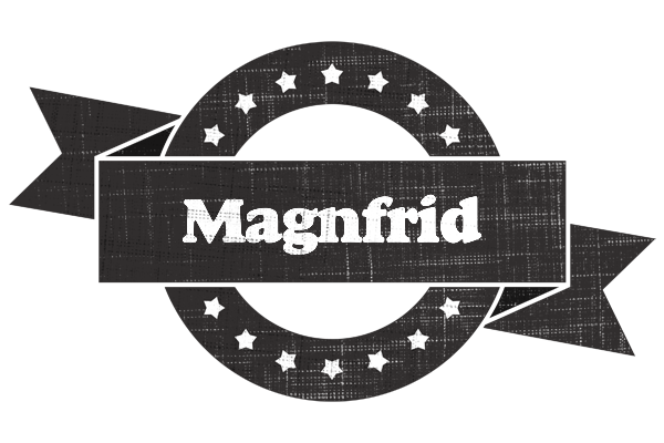 Magnfrid grunge logo