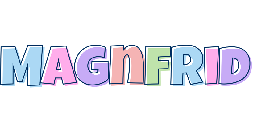 Magnfrid pastel logo