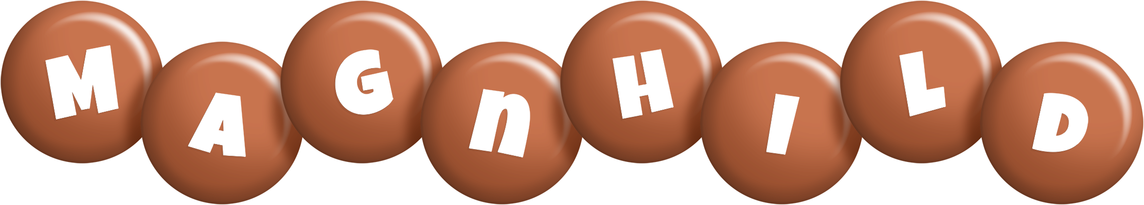 Magnhild candy-brown logo