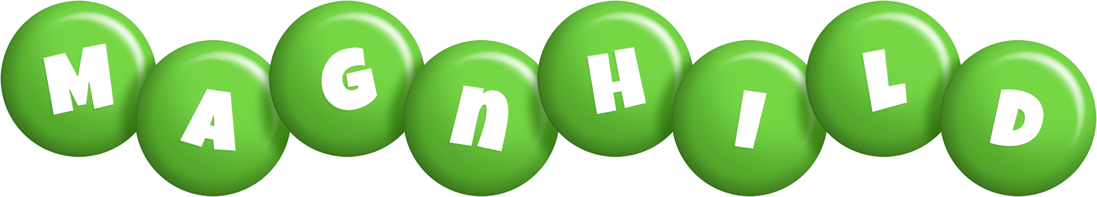 Magnhild candy-green logo