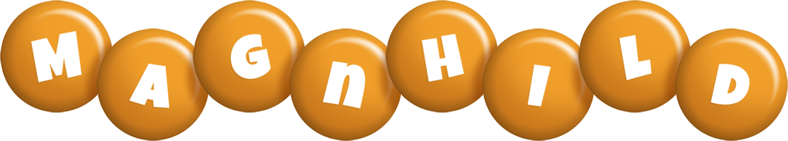 Magnhild candy-orange logo