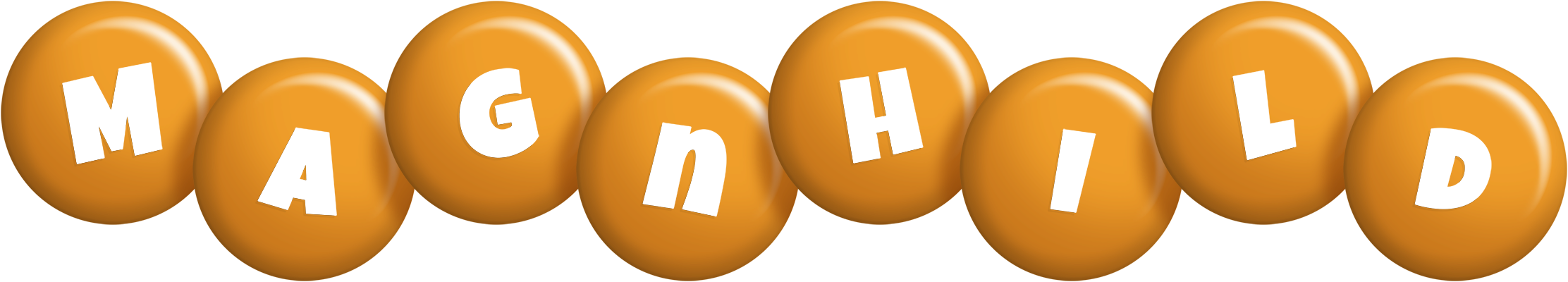 Magnhild candy-orange logo