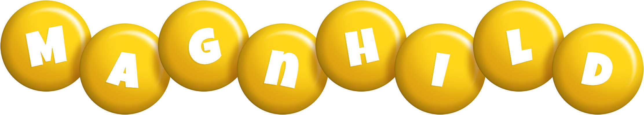 Magnhild candy-yellow logo