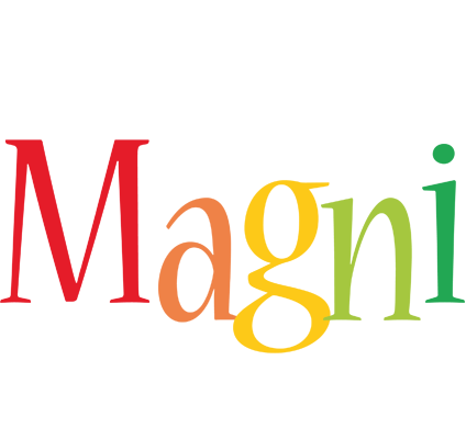 Magni birthday logo