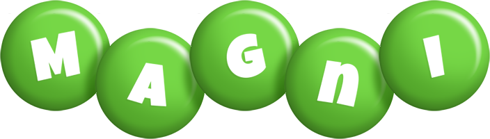 Magni candy-green logo